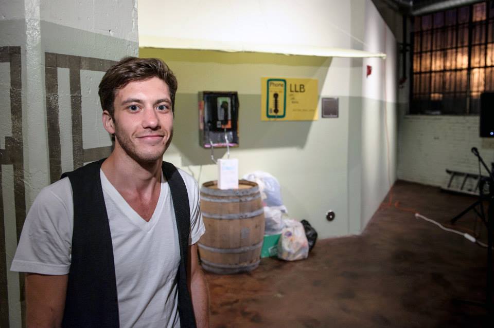 Ryan collects donations at Angel City Brewery for Life Line Booth