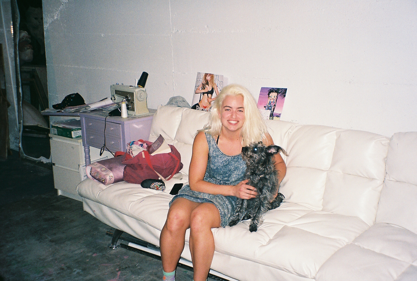 Tina and Stix in her LA studio. Photo by Kerri O'Malley